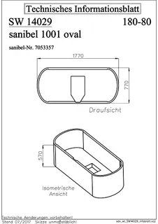 sanibel Wannenträger für sanibel 1001- Acryl-Badewanne oval 1800x800mm – Bild 2