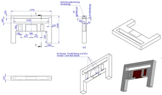 SD Anbaumodul Wannenträger halbhoch 1200x1770x175 – Bild 2
