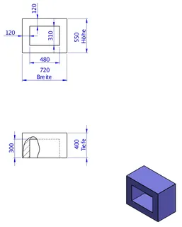 SD Anbaumodul Wannenträger sitzhoch 550x720x400