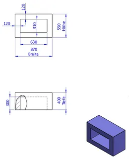SD Anbaumodul Wannenträger sitzhoch 550x870x400