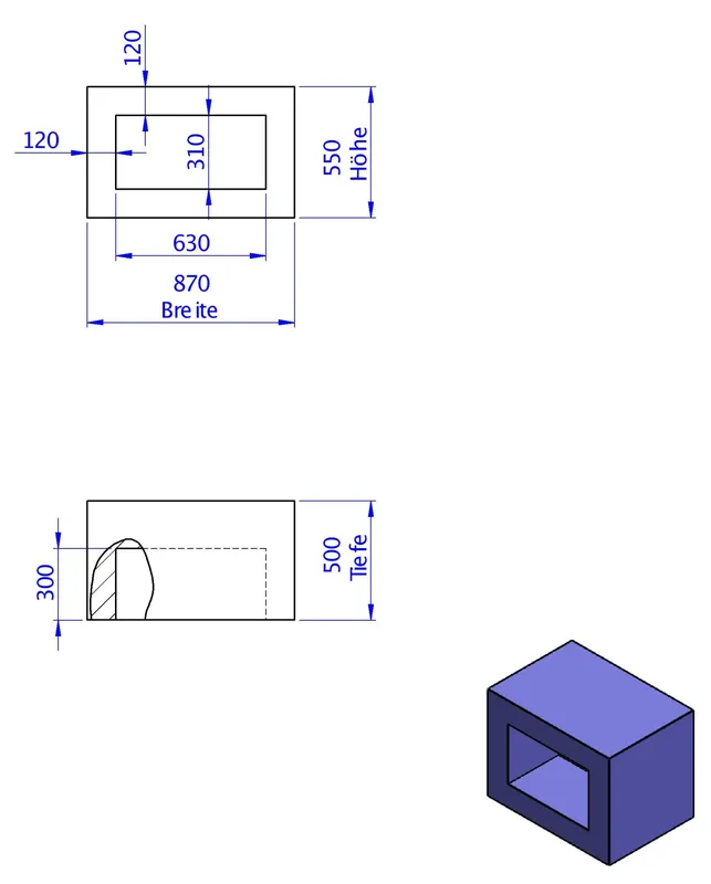 SD Anbaumodul Wannenträger sitzhoch 550x870x500