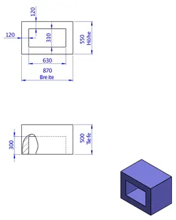 SD Anbaumodul Wannenträger sitzhoch 550x870x500