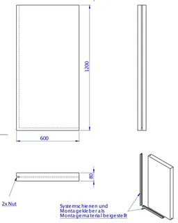 SD Schamwand WC 1200x600x80 – Bild 2