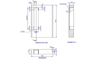 SD Schamwand WC Emcomodul 1200x800x175 – Bild 2
