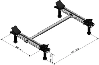 sanibel-Badewannenfuß WFS A15 für Stahl- wannen bis 1800x800mm Höhe 145-220mm – Bild 2
