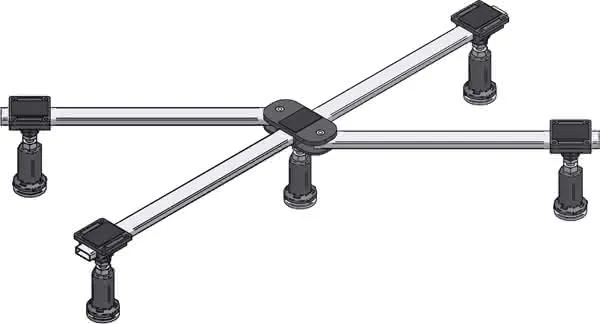 sanibel-Duschwannenfuß DWF Standard A15 bis 1000x1000mm Höhe 105-150mm