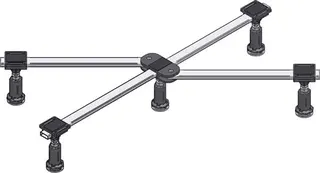 sanibel-Duschwannenfuß DWF Standard A15 bis 1000x1000mm Höhe 105-150mm