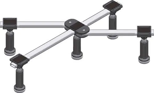 sanibel-Duschwannenfuß DWF A15 bis 900x900mm Höhe 135-200mm