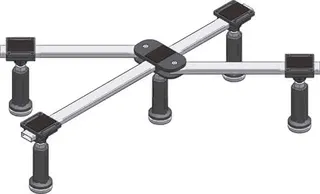 sanibel-Duschwannenfuß DWF A15 bis 900x900mm Höhe 135-200mm