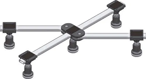sanibel-Duschwannenfuß DWF flat A15 bis 900x900mm Höhe 90-120mm