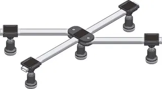 sanibel-Duschwannenfuß DWF flat A15 bis 900x900mm Höhe 90-120mm