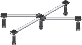 sanibel-Duschwannenfuß DWF GIGA A15 bis 1000x1000mm Höhe 135-200mm