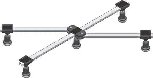 sanibel-Duschwannenfuß DWF GIGA flat A15 bis 1000x1000mm Höhe 90-120mm