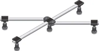 sanibel-Duschwannenfuß DWF GIGA flat A15 bis 1000x1000mm Höhe 90-120mm