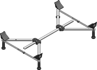 sanibel-Badewannenfuß Standard A15 für Stahlwann. bis 1800x800mm Höhe 145-220mm