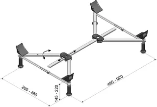 sanibel-Badewannenfuß Standard A15 für Stahlwann. bis 1800x800mm Höhe 145-220mm – Bild 2