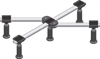 sanibel-Duschwannenfuß DWF BASIC A15 bis 900x900mm Höhe 125-190mm
