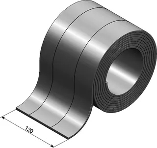 sanibel-Abmauerungsdämmprofil A15 120x1mm 3,30m lang – Bild 2