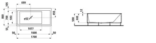Einbau-Badewanne K-LAUFEN LED-Bel. F.Ecke links 860x1700x590 Sentec weiß – Bild 2