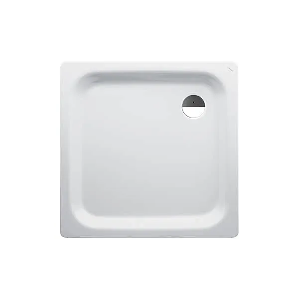 Laufen Duschwanne PLATINA 900x900x65 Stahl Abl. seitl. inkl.Schallschutz we