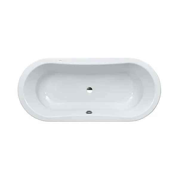 Laufen Einbau-Badewanne THALLIUM 800x1800x420 Stahl inkl.Schallschutz oval weiß