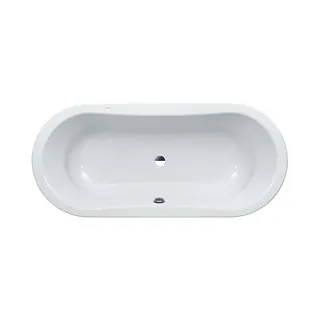 Laufen Einbau-Badewanne THALLIUM 800x1800x420 Stahl inkl.Schallschutz oval weiß