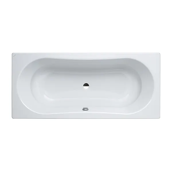 Laufen Einbau-Badewanne THALLIUM 800x1800x420 Stahl inkl.Schallschutz oval m.Rand we