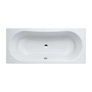 Laufen Einbau-Badewanne THALLIUM 800x1800x420 Stahl inkl.Schallschutz oval m.Rand we