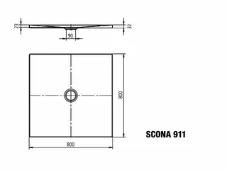 Kaldewei Duschwanne SCONA Mod.911-1,800x800mm, alpinweiß – Bild 5