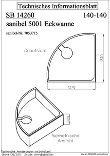 sanibel 5001-Wannenträger für Acryl-Eck- Badewanne 1400x1400mm – Bild 2