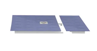 sanibel-Hartschaum-Duschelement FLAT A16 2-teilig Ablauf mittig 900x900x60mm