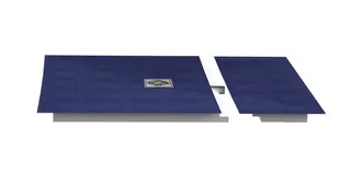 sanibel-Hartschaum-Duschelement FLAT A16 2-teilig Ablauf mittig 900x1000x62mm