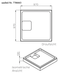 sanibel-Wannenträger für SCALIDO Stahl- Duschwanne superflach 1000x1000mm – Bild 2