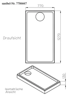 sanibel-Wannenträger für SCALIDO Stahl- Duschwanne superflach 1300x800mm – Bild 2