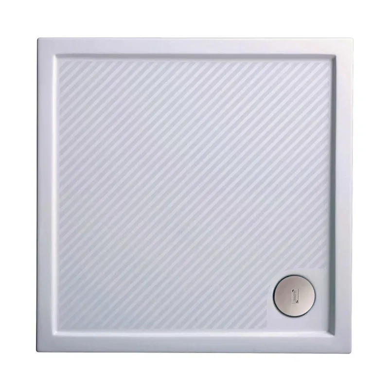 Brausewanne 90 x 90 x 2,6 cm aktiv4YOU, rutschhemmend, weiß