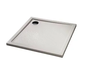 Brausewanne 100 x 100 x 2,6 cm aktiv4YOU, rutschhemmend, weiß – Bild 2