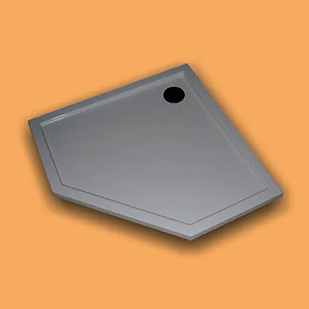 5-Eck-Brausewanne 100x100x2,6 cm aktiv4YOU, rutschhemmend, weiß
