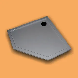 5-Eck-Brausewanne 90x90x2,6 cm aktiv4YOU, rutschhemmend, weiß
