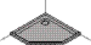 5-Eck-Brausewanne 100x100x2,6 cm aktiv4YOU, rutschhemmend, weiß – Bild 3