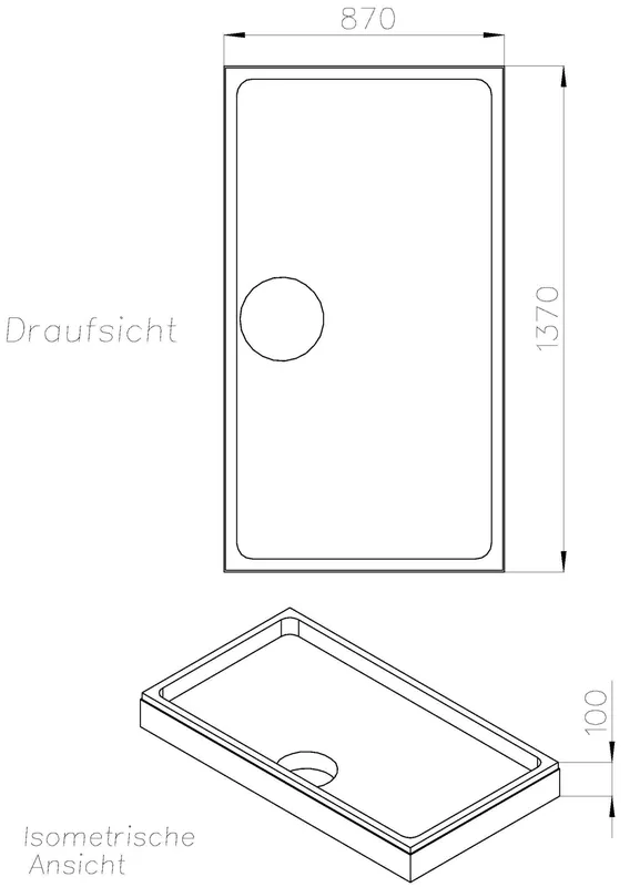 SD Wannenträger für trend4YOU BRW trend4YOU, 140x90x3cm, Trägerhöhe: 100mm