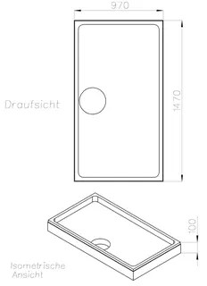 SD Wannenträger für trend4YOU BRW trend4YOU,150x100x3cm, Trägerhöhe: 100mm