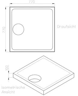 SD Wannenträger für trend4YOU BRW trend4YOU,80x80x3cm, Trägerhöhe: 100mm
