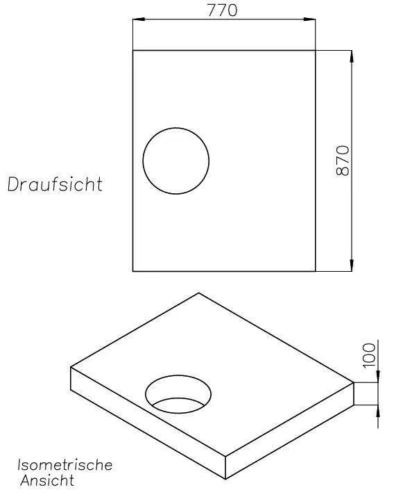 SD Wannenträger für trend4YOU BRW trend4YOU,90x80x3cm, Trägerhöhe: 100mm