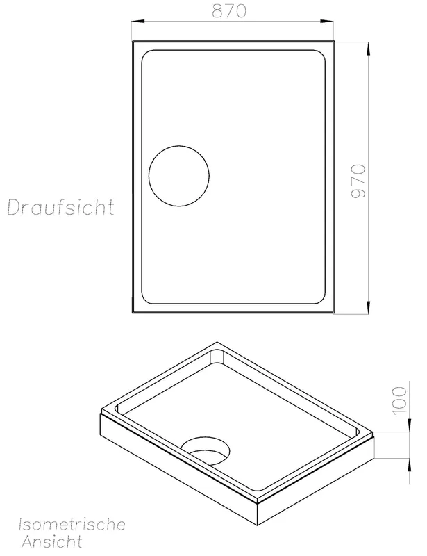 SD Wannenträger für trend4YOU BRW trend4YOU,100x90x3cm, Trägerhöhe: 100mm