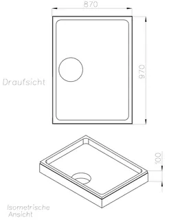 SD Wannenträger für trend4YOU BRW trend4YOU,100x90x3cm, Trägerhöhe: 100mm