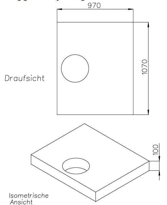 SD Wannenträger für trend4YOU BRW trend4YOU,110x100x3cm, Trägerhöhe: 100mm