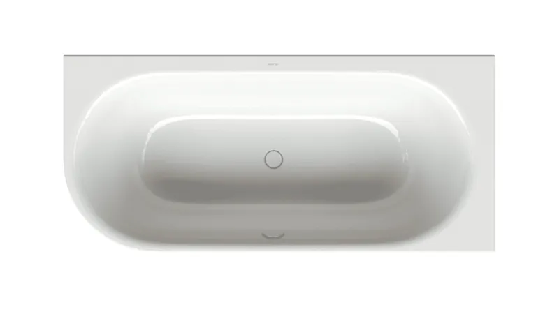 Bette Badewannen Eck Sonderform Lux Oval V Silhouette Weiß 1750x800x450/575mm