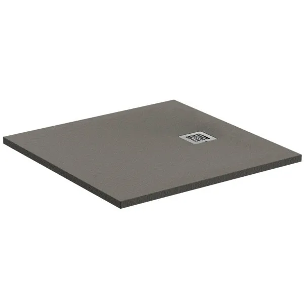 Ideal Standard Quadrat-Brausewanne Ultra Flat S 900x900x30mm, Quarzgrau