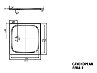 Kaldewei Duschwanne CAYONOPLAN Mod.2254-1,900x900mm, alpinweiß matt,Secure Plus – Bild 5