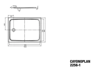 Kaldewei Duschwanne CAYONOPLAN Mod.2256-1,800x1000mm, alpinweiß matt – Bild 5